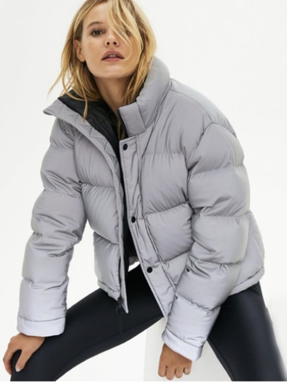 Aritzia Super Puff™ Shorty, Reflective powder coated goose-down puffer jacket